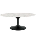 42" Oval Top Modern Metal Coffee Table N149467