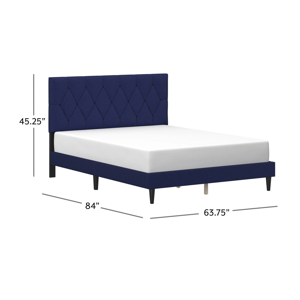 Gray Diamond Tufted Upholstered Queen Platform Bed G80474