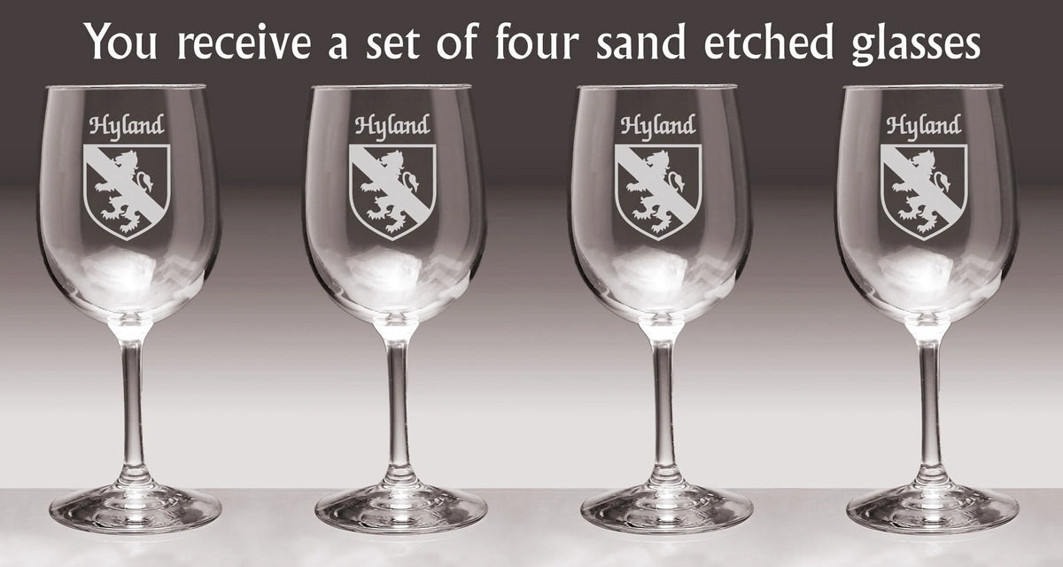 Irish Coat of Arms Wine Glasses Set of 4 M55631