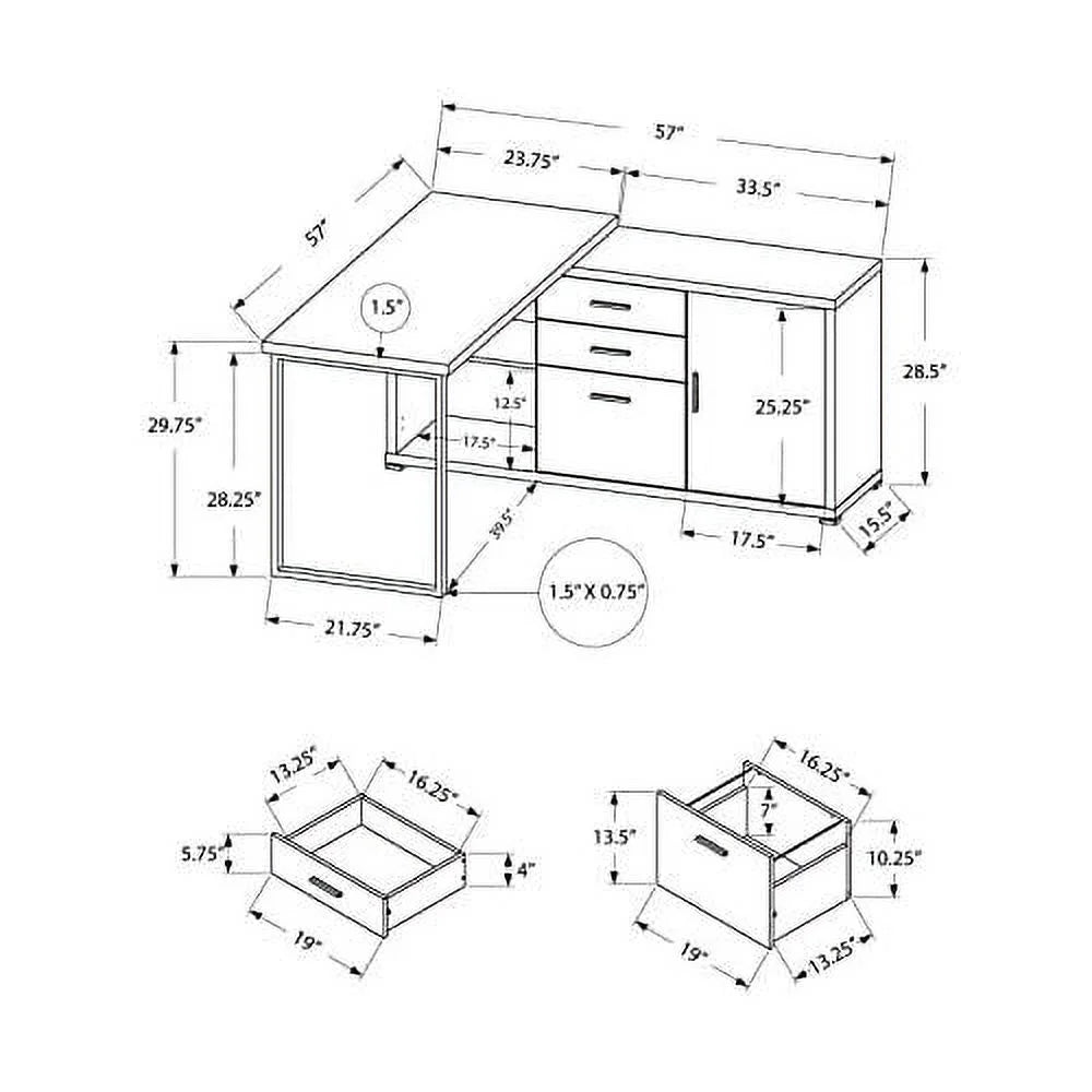 White Computer Desk Z130