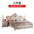 Queen Storage Bed Genuine Leather Wood W851