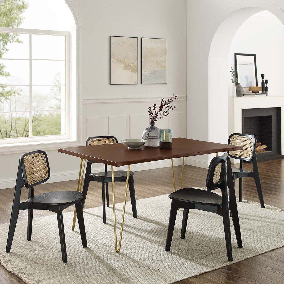 60" Live Edge Acacia Wood Dining Table J4899