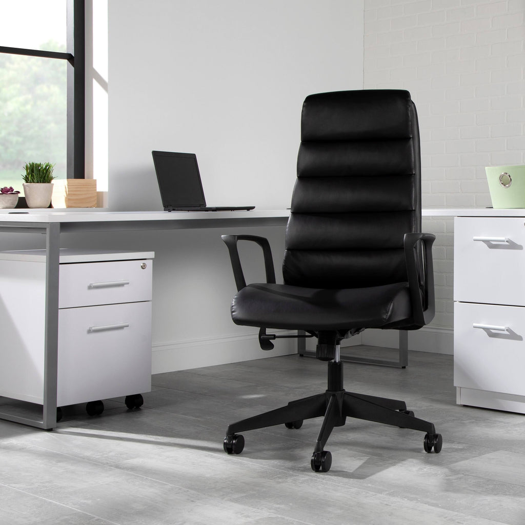 Black Bonded Leather Executive Chair B323