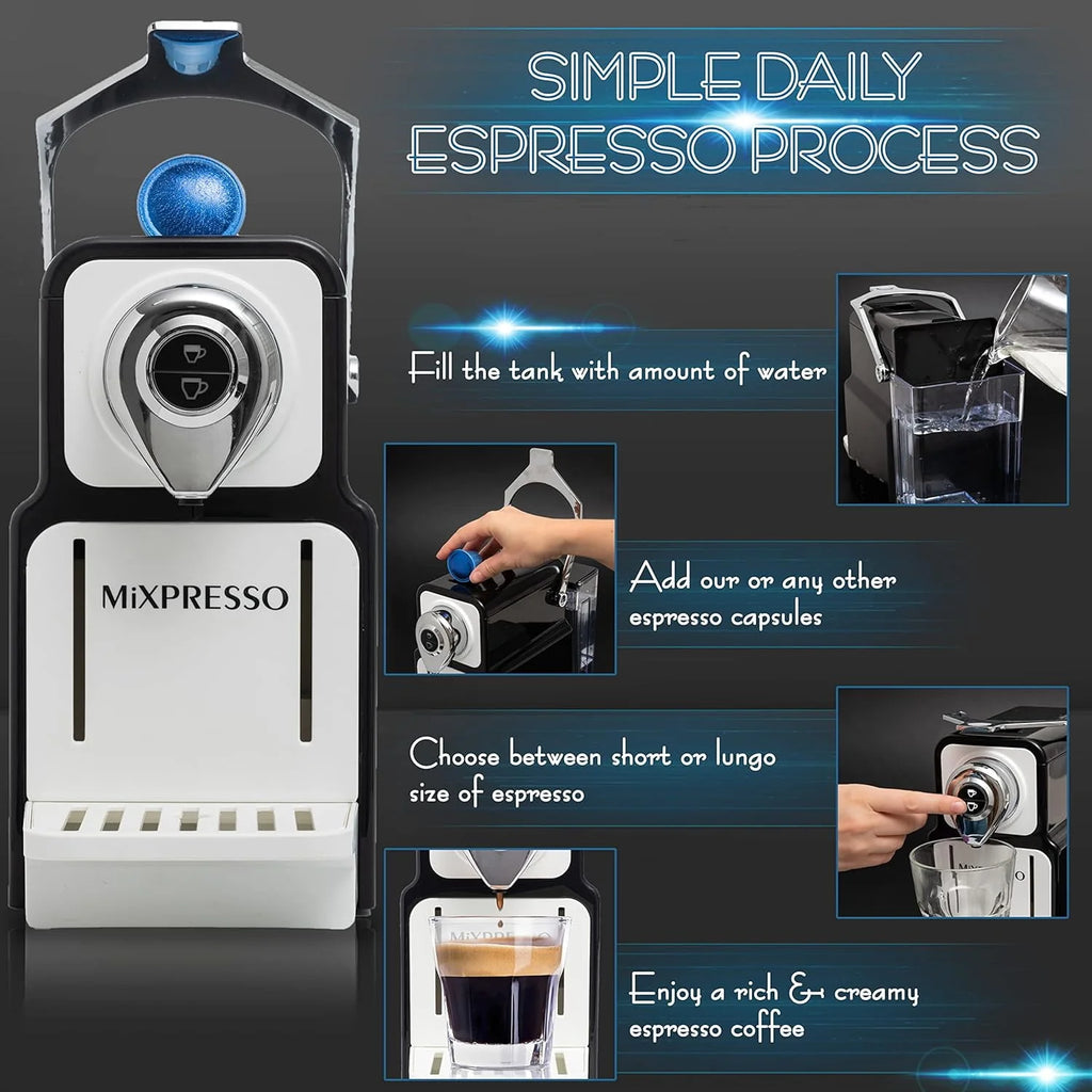 Black 19-Bar Single Serve Espresso Machine Q712