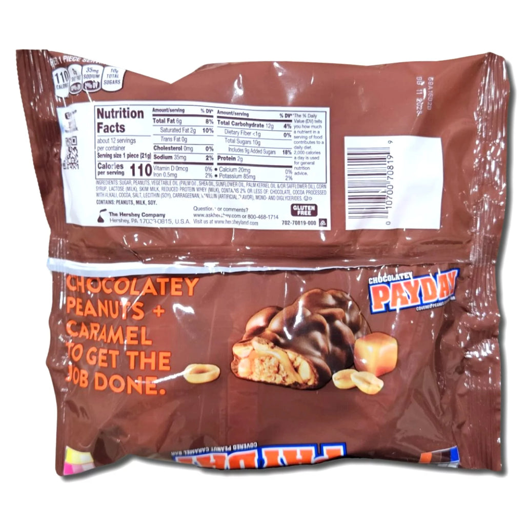Snack Size Chocolate Covered Peanut Caramel Bar 9.12 Ounce Bag Pack of 3 A86411
