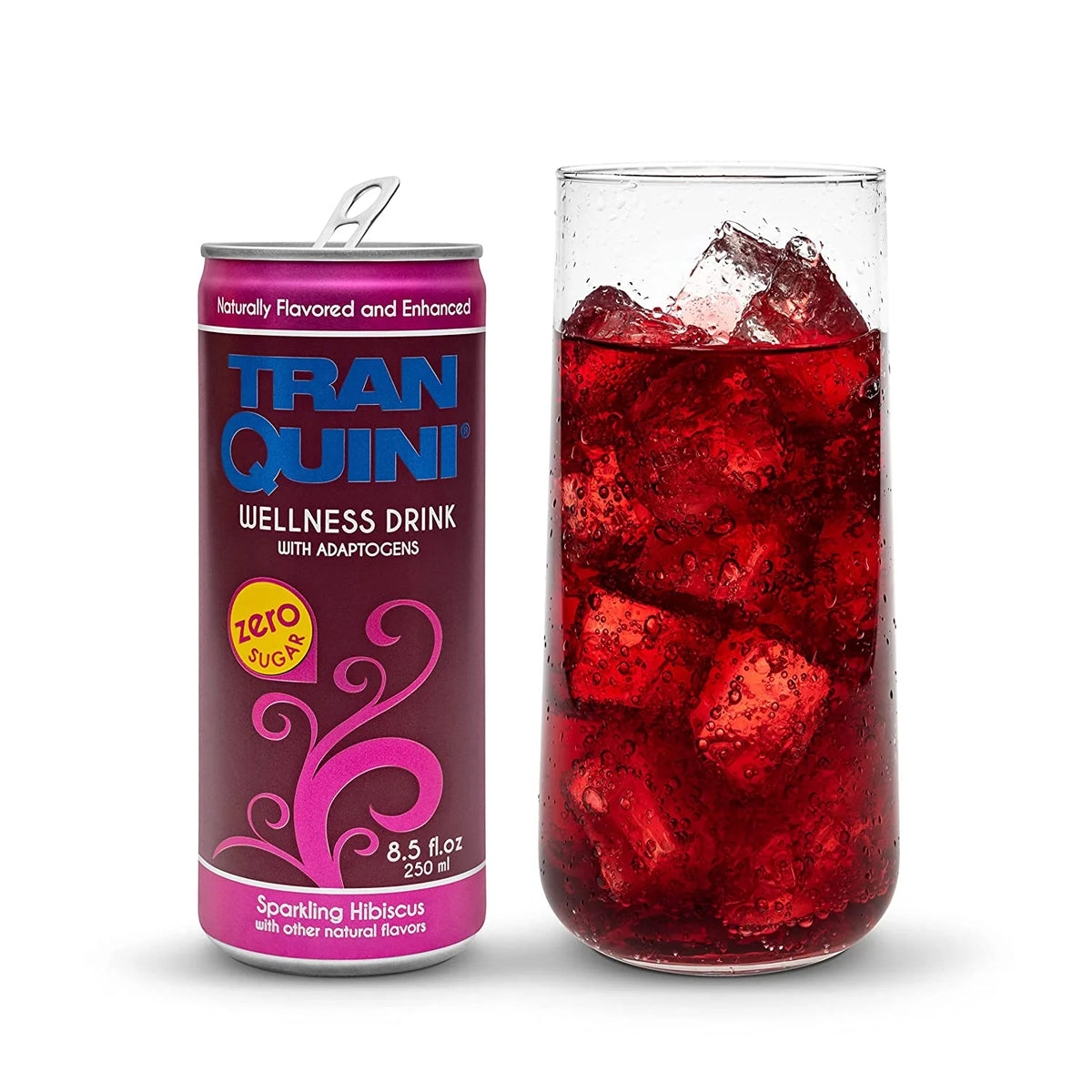 Hibiscus Sparkling Water Stress Relief Beverage (24 Pack of 8.5 Oz) B363892