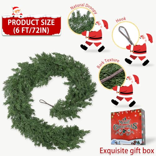 Green Artificial Cedar Pine Christmas Garland Y462813