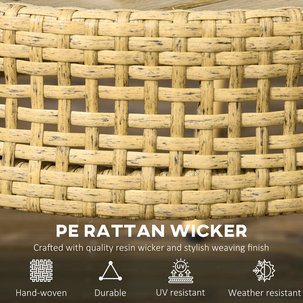 Brown Wicker Patio Table Set N76053