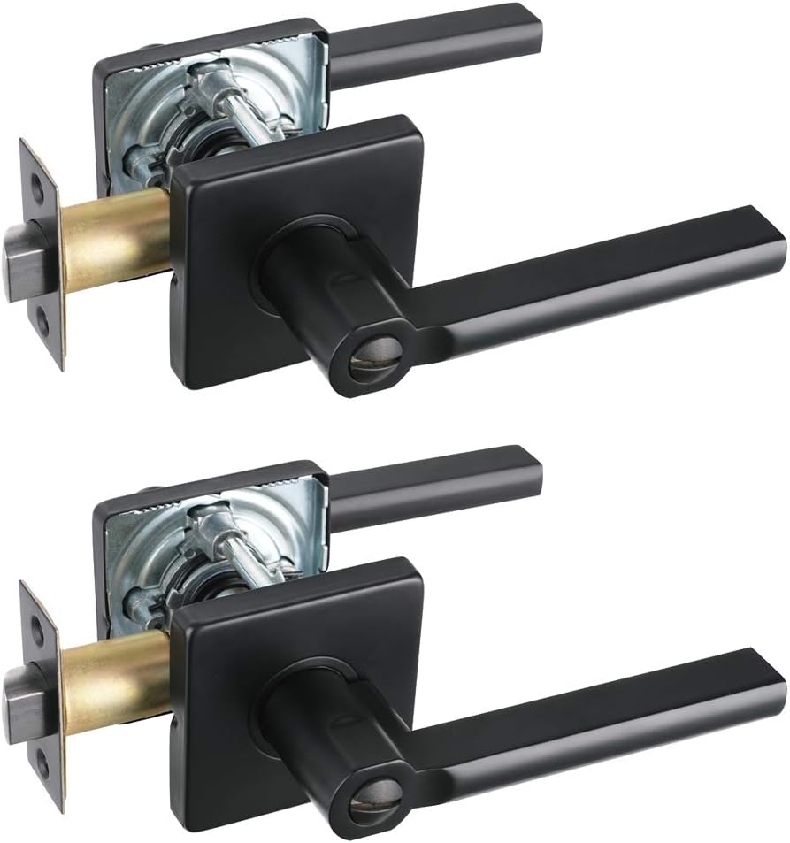 (3Pack) Keyed Alike Entry Lever Lock in Venetian Matt Black D65127
