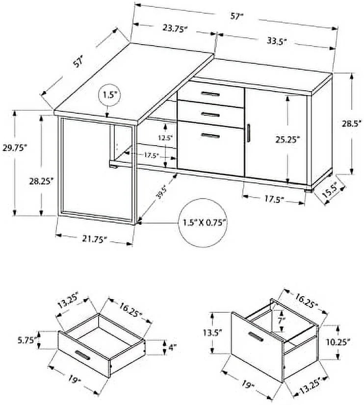 White Computer Desk Z130