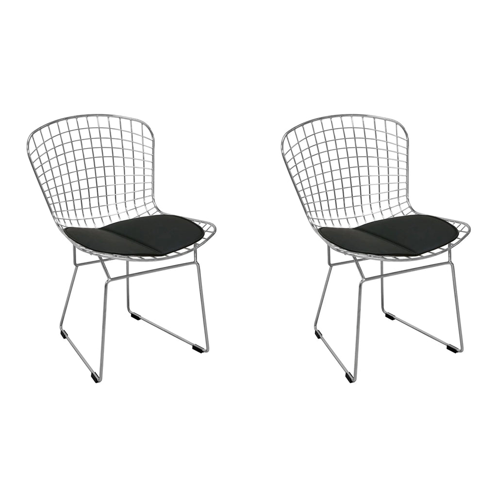 Chrome Wire Dining Side Chair Set of 2 E98718