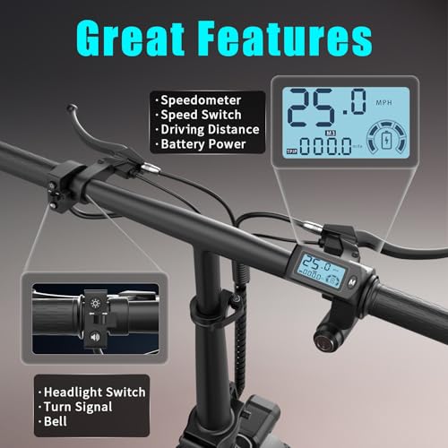 Electric Scooter with Seat, 500W Motor, 14" Pneumatic Tire L8115