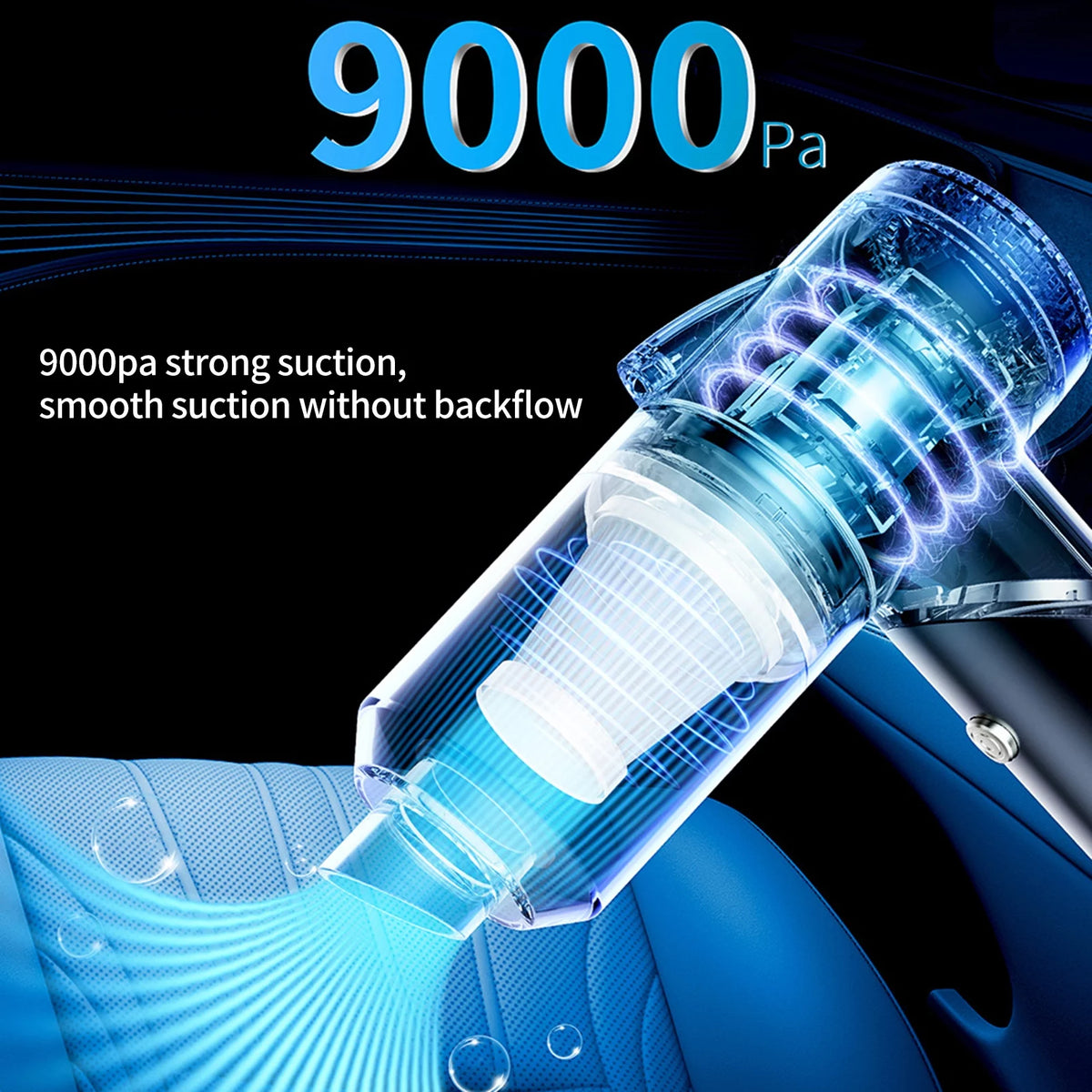 Cordless Handheld Car Vacuum Cleaner 9000PA with Cleaning Brush V7510