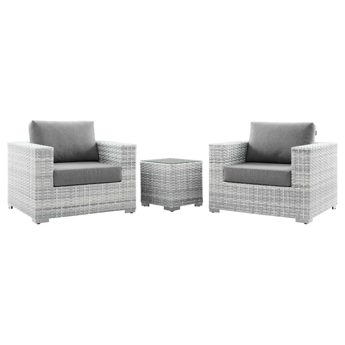 3-Piece Outdoor Patio Set in Light Gray X2797