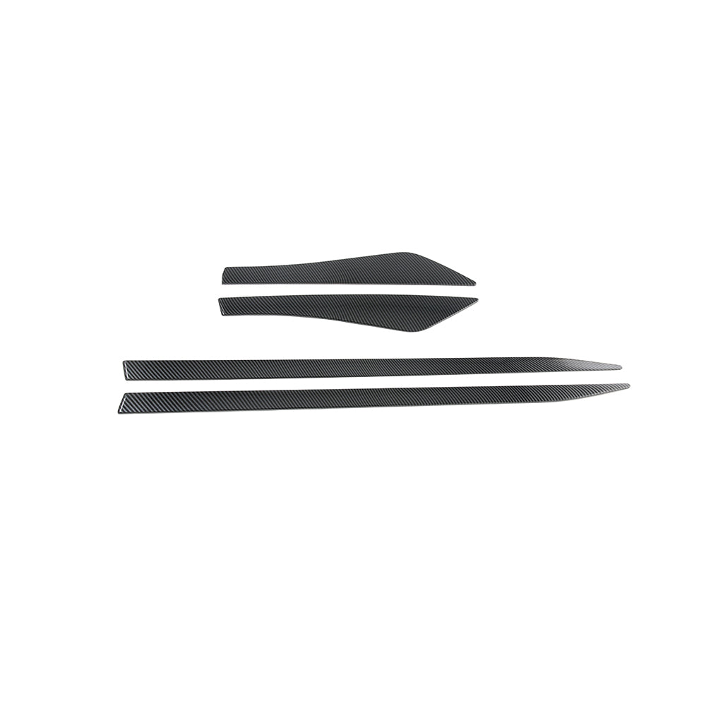 ABS Imitate Carbon Fiber 4Pcs Door Side Molding Trims A1603