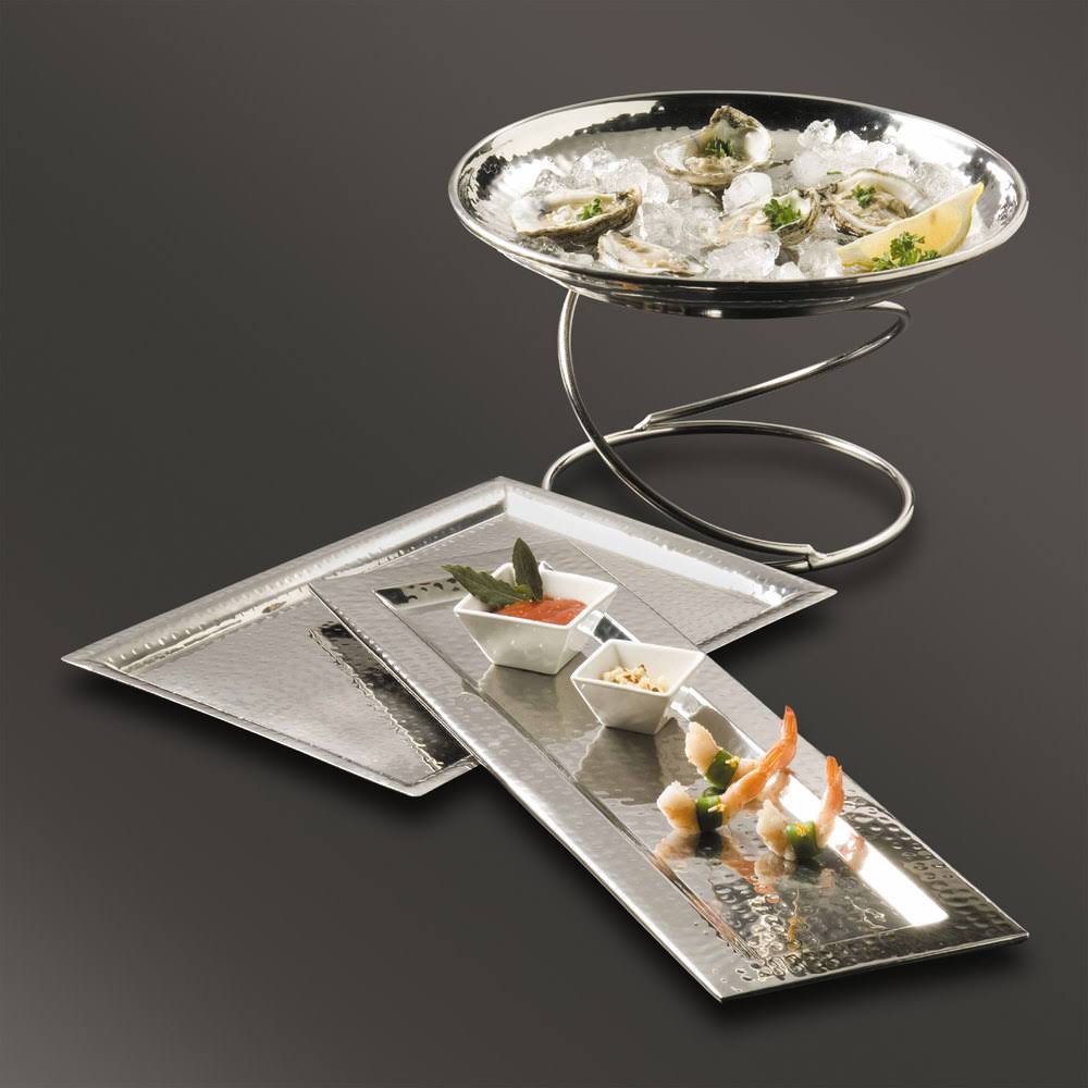 Stainless Steel Hammered Tray, 23-3/4x22 L K524